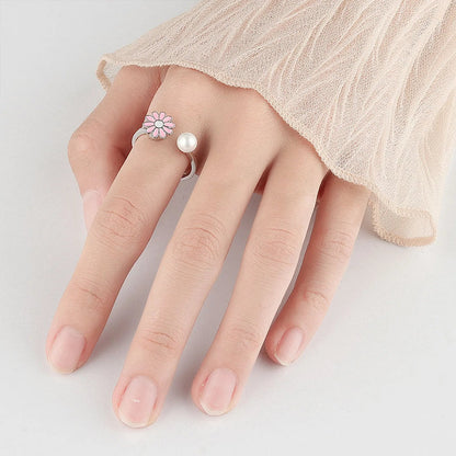 Peris Gems 10mm Anxiety Rings For Women Y2k Jewelry Rings Butterfly Daisy Bead Anti Stress Fidget Spinner Rings For Teens 2024 Aesthetic SHEIN Amazon Temu