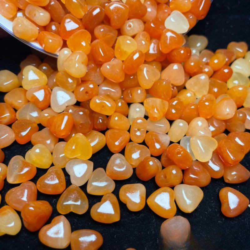 Peris Gems 10PC Natural Golden Jade Love Heart Beads Accessories DIY Bangle Charm Jewellery Fashion  Hand-Carved  Luck Man Amulet 10PC Natural Golden Jade Love Heart Beads Accessories DIY Bangle Charm Jewellery Fashion  Hand-Carved  Luck Man Amulet SHEIN Amazon Temu