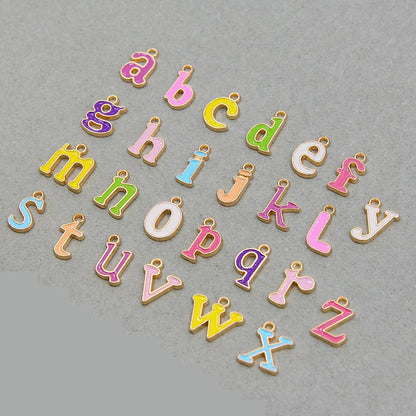 Peris Gems 10pcs 10mm English Alphabet Pendant Enamel Charms Initial Letter Pendants For Jewelry Making Handmade DIY Bracelet Earrings SHEIN Amazon Temu