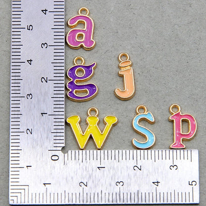 Peris Gems 10pcs 10mm English Alphabet Pendant Enamel Charms Initial Letter Pendants For Jewelry Making Handmade DIY Bracelet Earrings SHEIN Amazon Temu