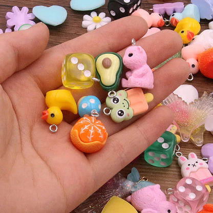 Peris Gems 10Pcs 27 Styles Mix Fruit Animals Flowers Sieve Resin Earring Charms Diy Findings Keychain Bracelets Pendant For Jewelry Making SHEIN Amazon Temu