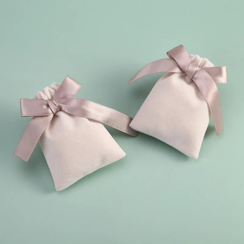 Peris Gems 10pcs Beige Velvet Jewelry Packaging Pouches Bags Small Gift Ribbon Drawstring Bags Necklace Bracelet Earrings Storage Bag SHEIN Amazon Temu