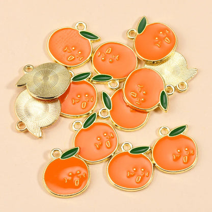 Peris Gems 10Pcs Enamel Orange Charms for Earrings Pendants Necklaces Fruit Tangerine Charms Handmade DIY Jewelry Making Accessories SHEIN Amazon Temu