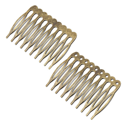 Peris Gems  10teeth Bronze 10pcs 5/10 Teeth DIY Metal Hairpin Comb Claws SHEIN Amazon Temu