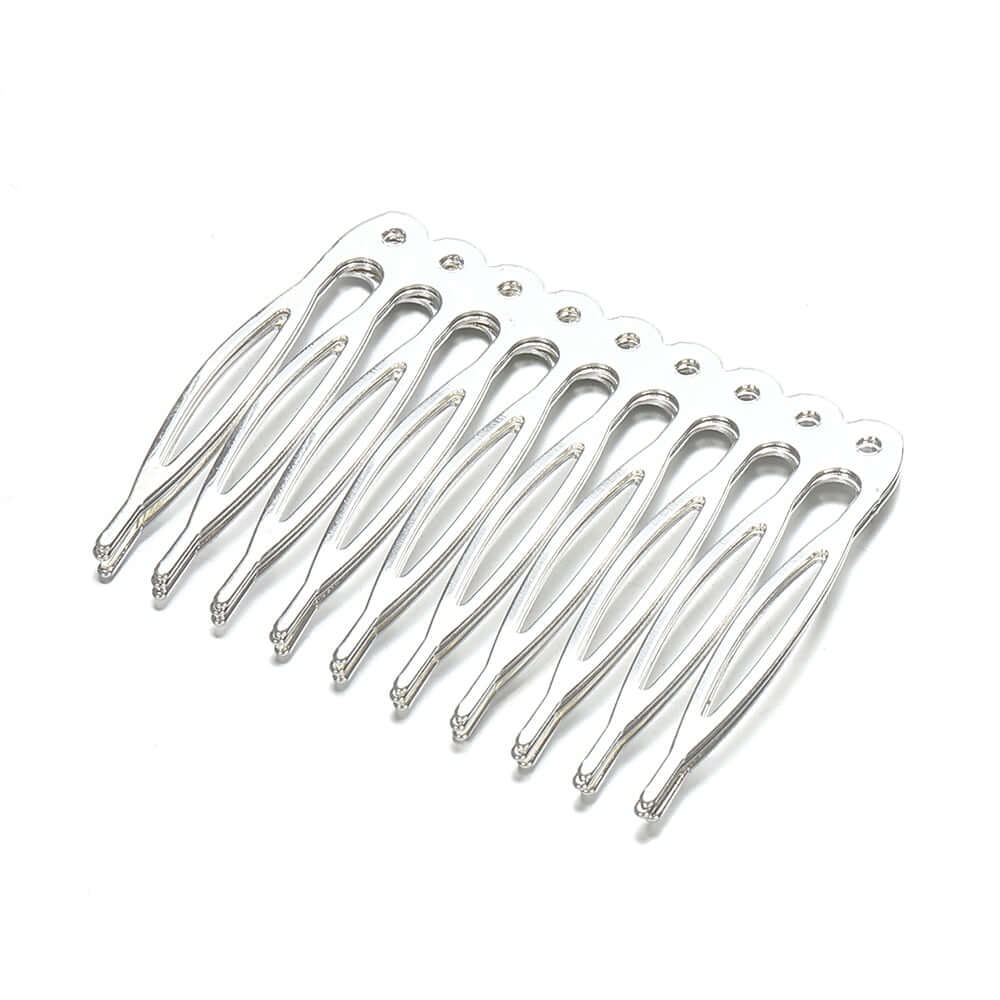 Peris Gems  10teeth Silver 10pcs 5/10 Teeth DIY Metal Hairpin Comb Claws SHEIN Amazon Temu