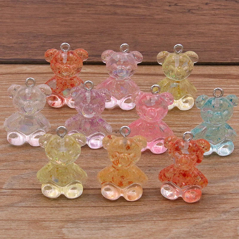 Peris Gems 11B1-1 10Pcs 27 Styles Mix Fruit Animals Flowers Sieve Resin Earring Charms Diy Findings Keychain Bracelets Pendant For Jewelry Making SHEIN Amazon Temu