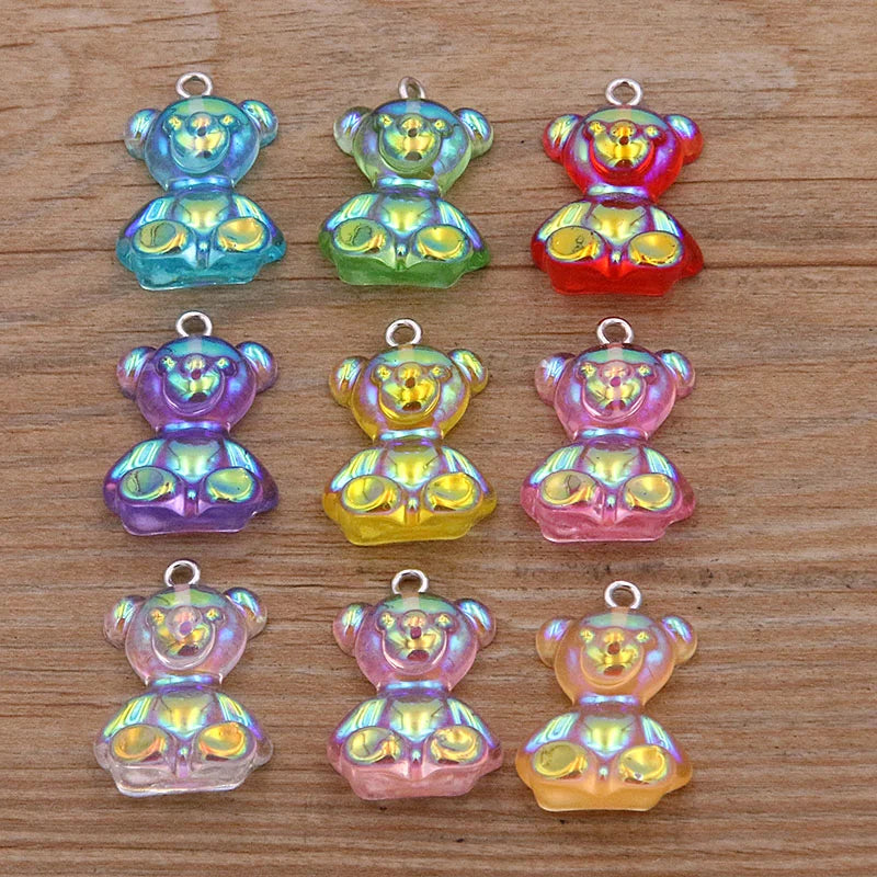 Peris Gems 11B1-2 10Pcs 27 Styles Mix Fruit Animals Flowers Sieve Resin Earring Charms Diy Findings Keychain Bracelets Pendant For Jewelry Making SHEIN Amazon Temu