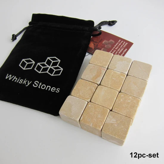 Peris Gems  12pc beige in bag Drixon 100% Natural Whiskey Stones Sipping Dry Ice Cube Whisky Stone Whisky Rock Cooler Wedding Gift Favor Christmas Bar SHEIN Amazon Temu