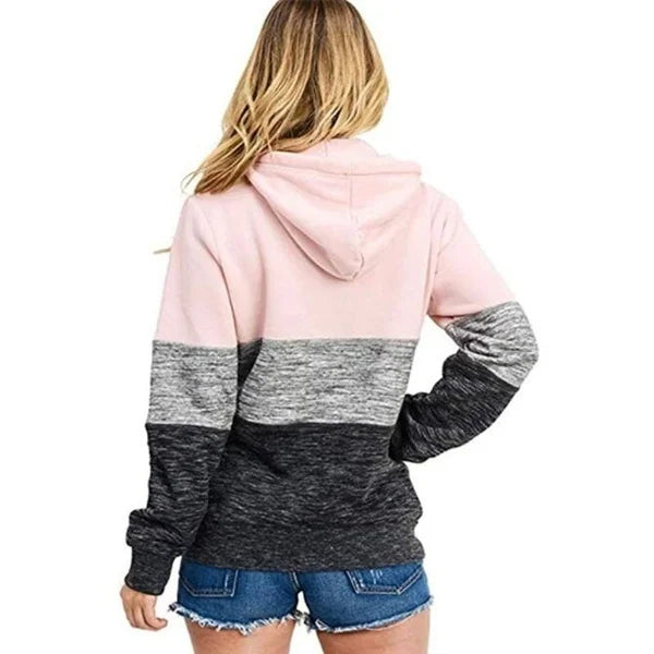 Peris Gems 2023 New Autumn Winter Women Hoodies Sport Casual Long Sleeve Pullover Hot Sales Splicing Warm Sweatshirts High Quality Tops SHEIN Amazon Temu