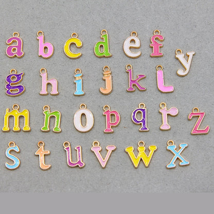 Peris Gems 26pcs set 10pcs 10mm English Alphabet Pendant Enamel Charms Initial Letter Pendants For Jewelry Making Handmade DIY Bracelet Earrings SHEIN Amazon Temu