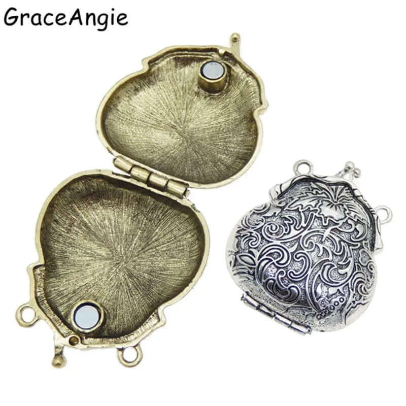 Peris Gems  (2piece)Mix Silver Color Bronze Tone Ancient Purse Locket Alloy Charm Pendants 54*44mm OpenClose Top Jewelry Lover Gift 52609 SHEIN Amazon Temu