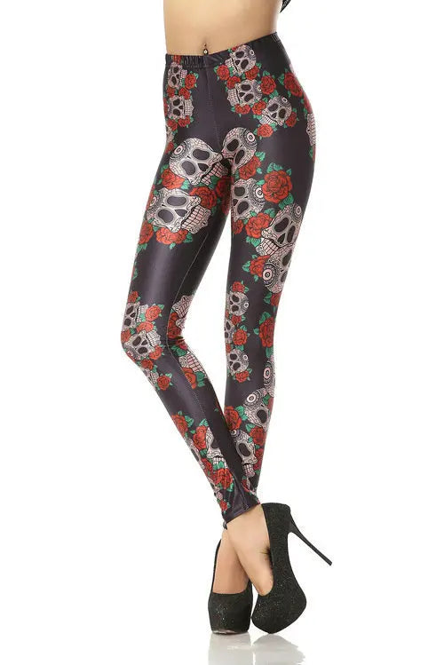 Peris Gems  33 / L Punk Rock Galaxy Print Camo Leggings for Women SHEIN Amazon Temu