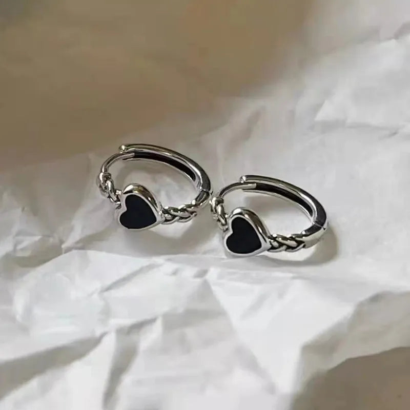 Peris Gems  4 Black Heart Geometric Dangle Earrings for Women SHEIN Amazon Temu