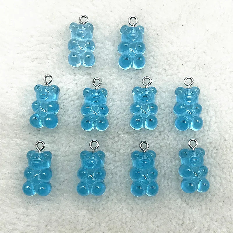 Peris Gems 42 10Pcs Candy Bear Pendant Charms for Necklace Bracelet Earrings Jewelry Making Diy Findings Resin Bears Christmas Making SHEIN Amazon Temu
