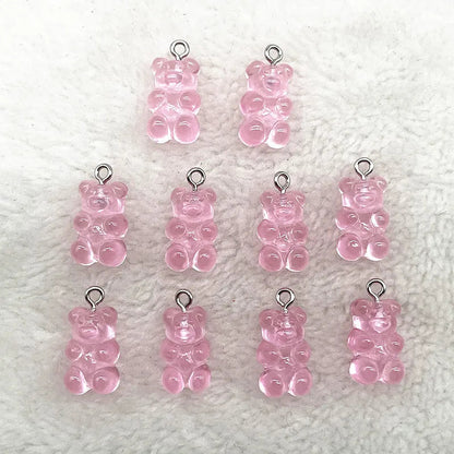 Peris Gems 48 10Pcs Candy Bear Pendant Charms for Necklace Bracelet Earrings Jewelry Making Diy Findings Resin Bears Christmas Making SHEIN Amazon Temu