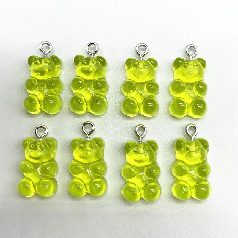 Peris Gems 49 10Pcs Candy Bear Pendant Charms for Necklace Bracelet Earrings Jewelry Making Diy Findings Resin Bears Christmas Making SHEIN Amazon Temu