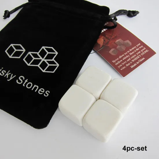 Peris Gems  4pc white in bag Drixon 100% Natural Whiskey Stones Sipping Dry Ice Cube Whisky Stone Whisky Rock Cooler Wedding Gift Favor Christmas Bar SHEIN Amazon Temu