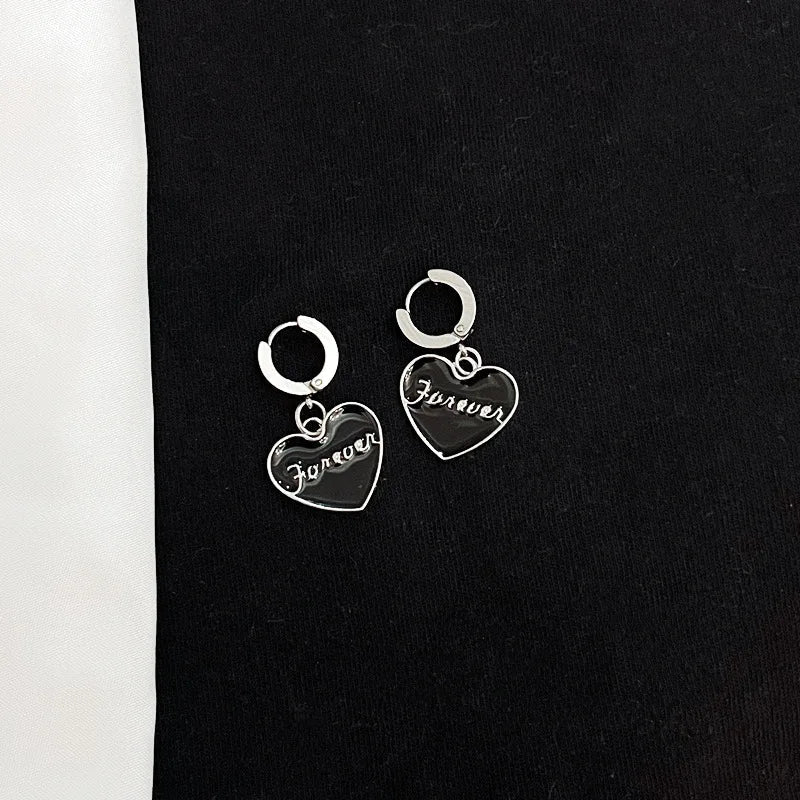 Peris Gems  5 Black Heart Geometric Dangle Earrings for Women SHEIN Amazon Temu
