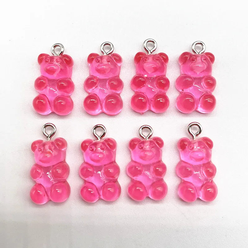 Peris Gems 50 10Pcs Candy Bear Pendant Charms for Necklace Bracelet Earrings Jewelry Making Diy Findings Resin Bears Christmas Making SHEIN Amazon Temu
