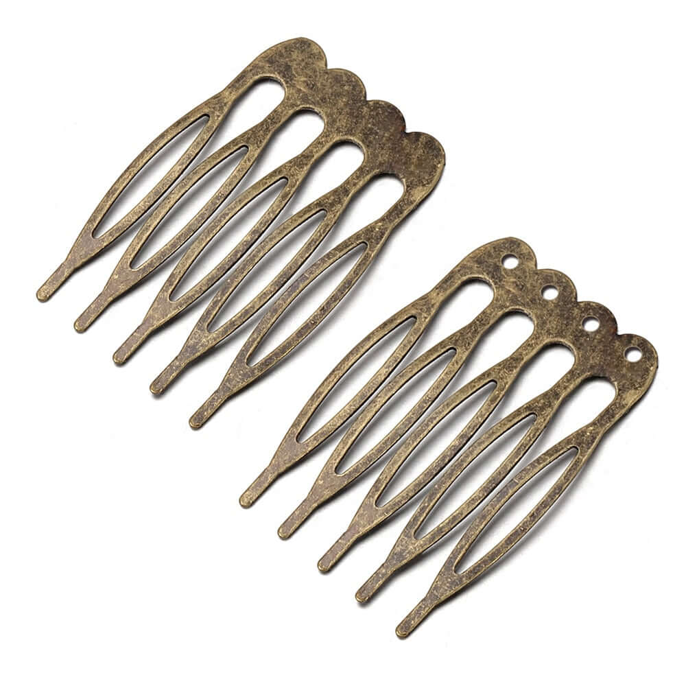 Peris Gems  5teeth Bronze 10pcs 5/10 Teeth DIY Metal Hairpin Comb Claws SHEIN Amazon Temu