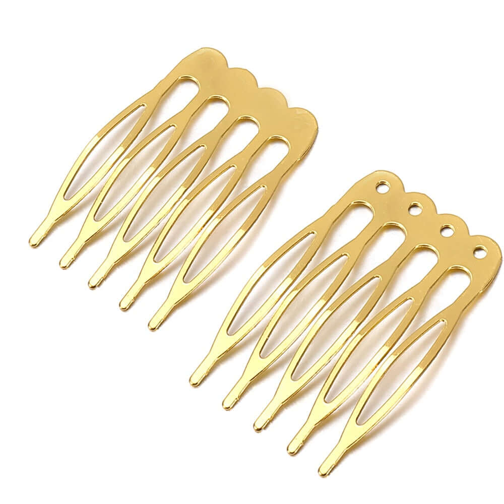 Peris Gems  5teeth Gold 10pcs 5/10 Teeth DIY Metal Hairpin Comb Claws SHEIN Amazon Temu