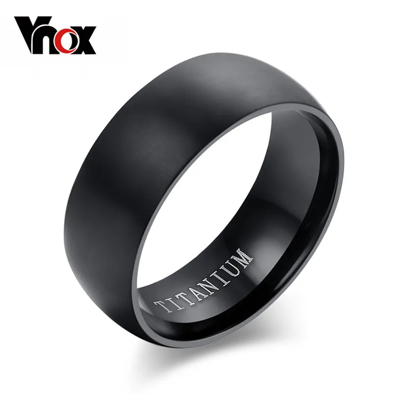 Peris Gems 6 100% Titanium Rings Men 8mm Cool Black Jewelry Wedding Engagement Male SHEIN Amazon Temu