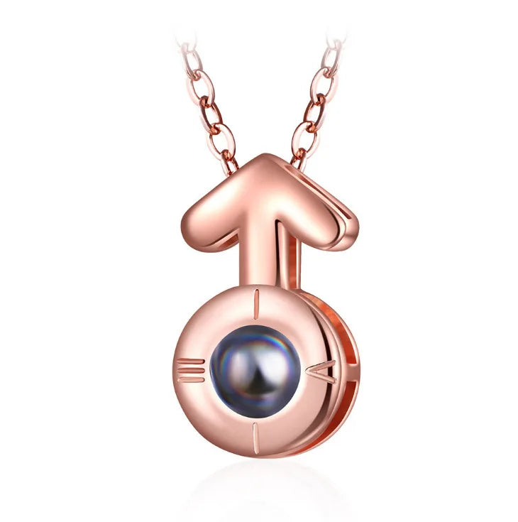 Peris Gems 6195-gd 100 Languages I Love You Necklace Valentine&