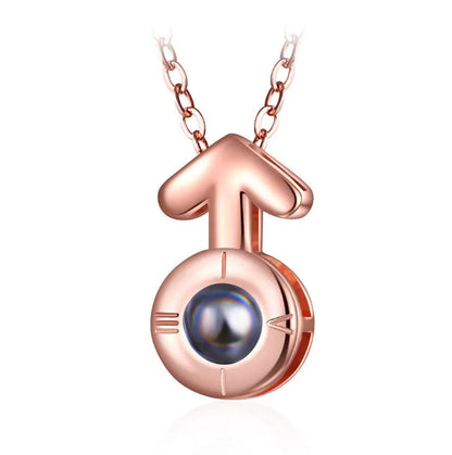 Peris Gems 6195-gd 100 Languages I Love You Necklace Valentine&