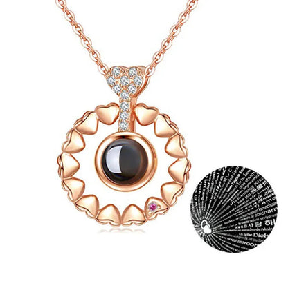 Peris Gems 6196-gd 100 Languages I Love You Necklace Valentine&