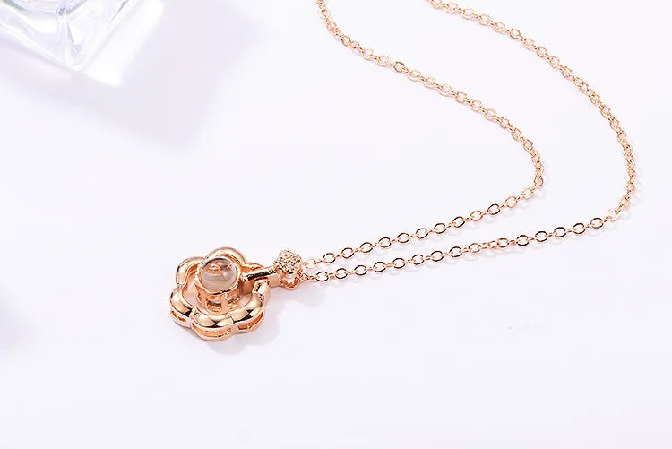 Peris Gems 6198-gd 100 Languages I Love You Necklace Valentine&