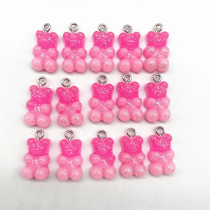 Peris Gems 86 10Pcs Candy Bear Pendant Charms for Necklace Bracelet Earrings Jewelry Making Diy Findings Resin Bears Christmas Making SHEIN Amazon Temu