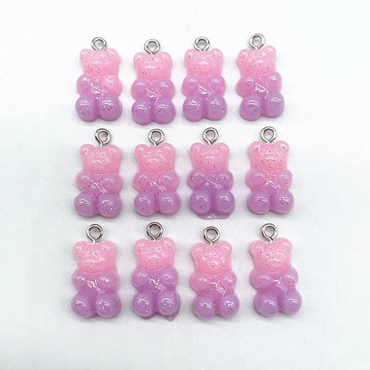 Peris Gems 88 10Pcs Candy Bear Pendant Charms for Necklace Bracelet Earrings Jewelry Making Diy Findings Resin Bears Christmas Making SHEIN Amazon Temu
