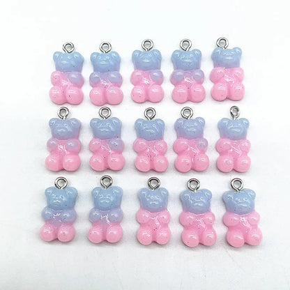 Peris Gems 92 10Pcs Candy Bear Pendant Charms for Necklace Bracelet Earrings Jewelry Making Diy Findings Resin Bears Christmas Making SHEIN Amazon Temu