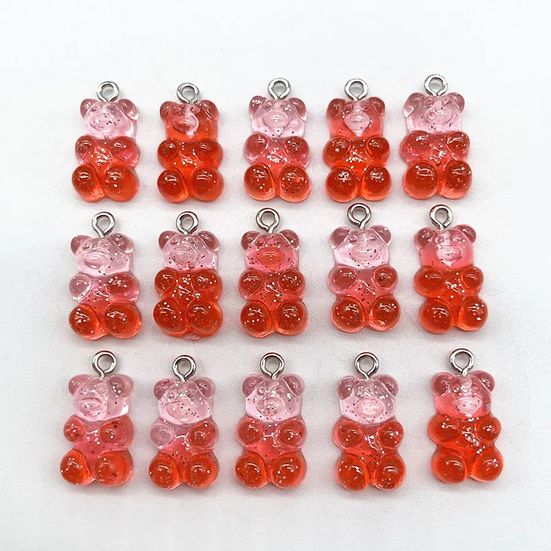 Peris Gems 94 10Pcs Candy Bear Pendant Charms for Necklace Bracelet Earrings Jewelry Making Diy Findings Resin Bears Christmas Making SHEIN Amazon Temu