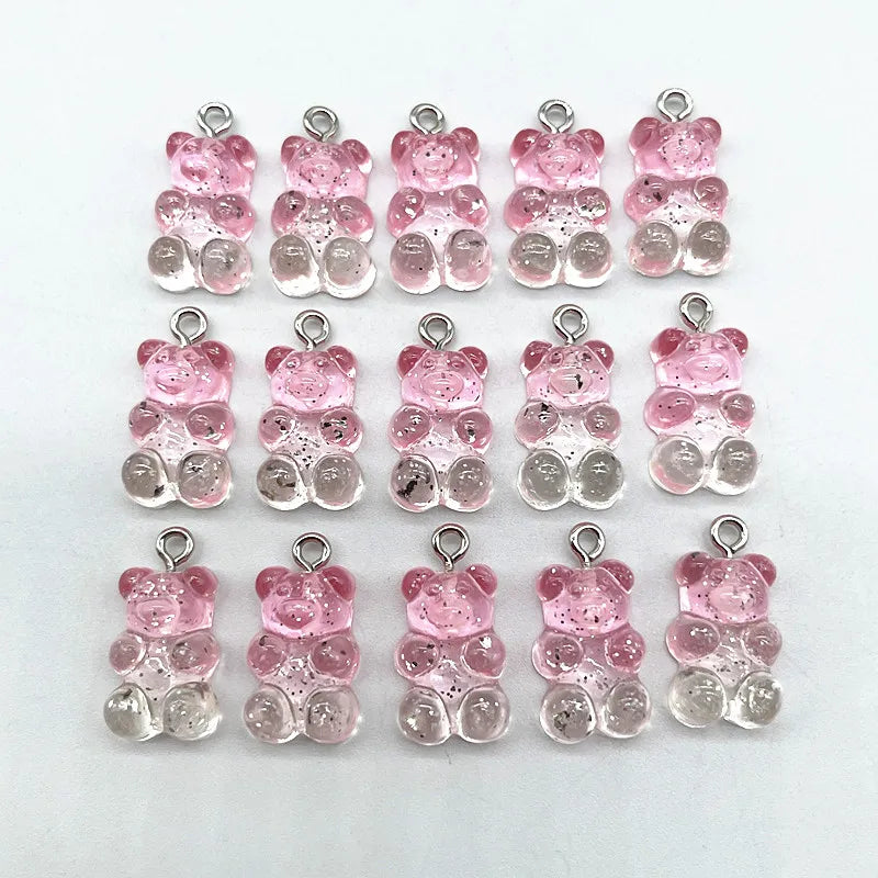 Peris Gems 98 10Pcs Candy Bear Pendant Charms for Necklace Bracelet Earrings Jewelry Making Diy Findings Resin Bears Christmas Making SHEIN Amazon Temu