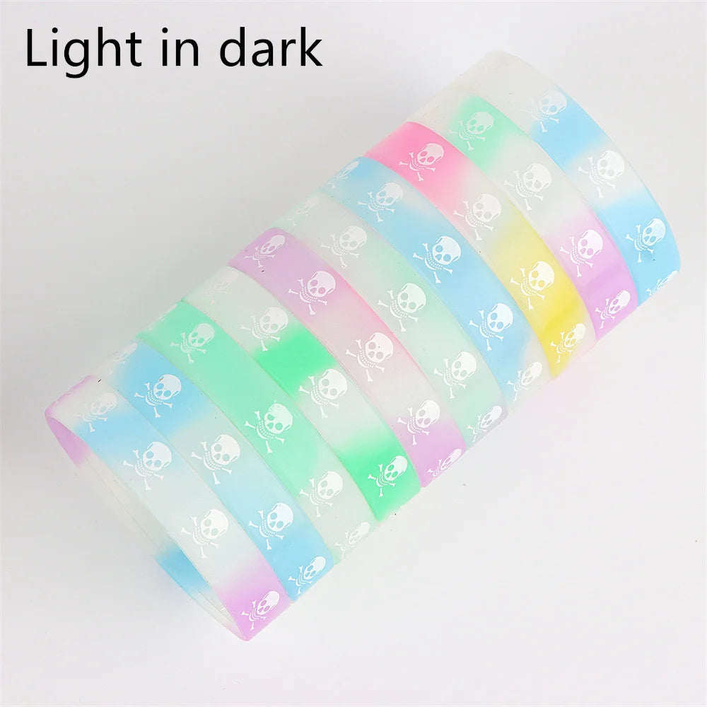 Peris Gems a / CHINA / 30pcs 10/20/30/50Pcs/Lot Fashion Simple Luminous Silicone Bracelet For Men Women Sports Love Mixed Style Jewelry Birthday Party Gifts SHEIN Amazon Temu