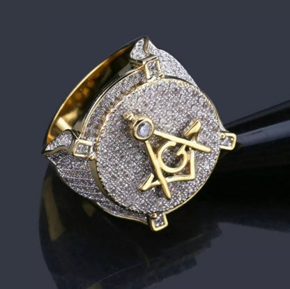 Peris Gems  A34256-Gold / 7 Vintage Masonic Freemason Drip Eye of Power Rings SHEIN Amazon Temu