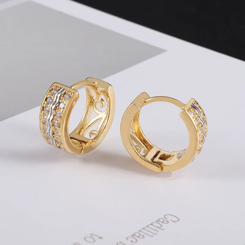 Peris Gems  AL18454-Gold Rock Biker Style Iced Diamond Hoop Huggie Earrings for Men SHEIN Amazon Temu