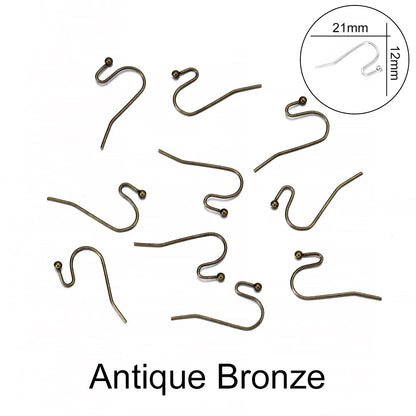 Peris Gems Antique Bronze 1 / Parallel 100pcs/lot 20*17mm 10 Color Iron Bead Charms Earring Wires With Ear Hook Earrings Clasp Findings Supplies For Jewelry Making DIY SHEIN Amazon Temu