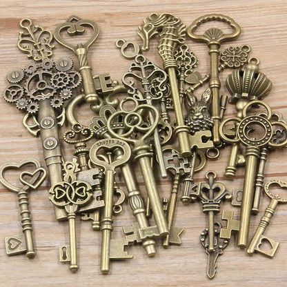 Peris Gems Antique bronze / 30g 100g 50g 30g Mixed Key Charms 6 Color Bracelets Necklace Craft Metal Pendant For Jewelry Making DIY Supplies Wholesale SHEIN Amazon Temu