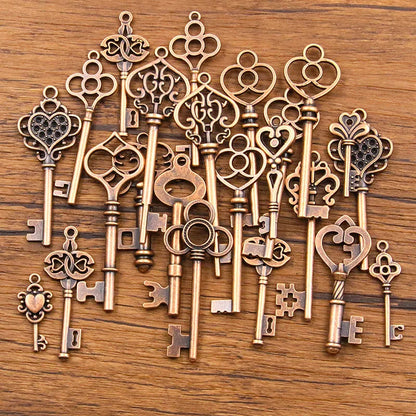 Peris Gems Antique copper / 30g 100g 50g 30g Mixed Key Charms 6 Color Bracelets Necklace Craft Metal Pendant For Jewelry Making DIY Supplies Wholesale SHEIN Amazon Temu