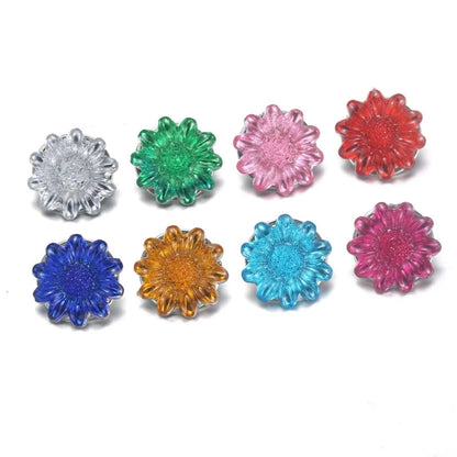 Peris Gems  AS20-mix 10pcs/lot New Mixed Snap Jewelry Glass Resin Charms 18mm Snap Button Jewelry for 18mm Snaps Bracelet SHEIN Amazon Temu