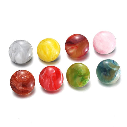 Peris Gems  AS22-mix 10pcs/lot New Mixed Snap Jewelry Glass Resin Charms 18mm Snap Button Jewelry for 18mm Snaps Bracelet SHEIN Amazon Temu
