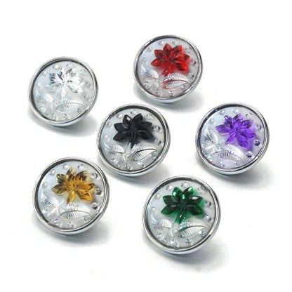 Peris Gems  AS46-mix 10pcs/lot New Mixed Snap Jewelry Glass Resin Charms 18mm Snap Button Jewelry for 18mm Snaps Bracelet SHEIN Amazon Temu