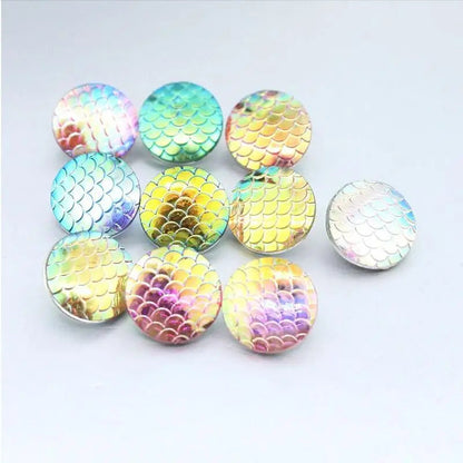 Peris Gems  AS60 10pcs/lot New Mixed Snap Jewelry Glass Resin Charms 18mm Snap Button Jewelry for 18mm Snaps Bracelet SHEIN Amazon Temu