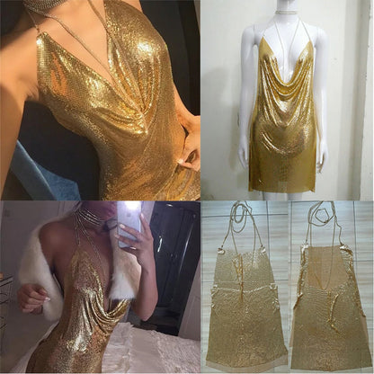Peris Gems  Backless Sequin Night Dress for Women | Glittery Dress SHEIN Amazon Temu