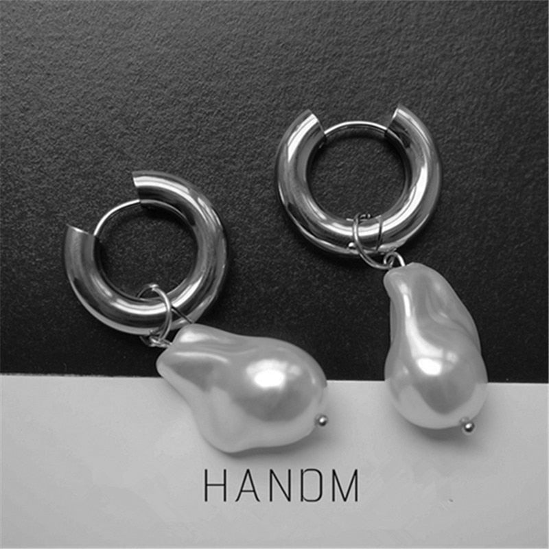 Peris Gems  Baroque Gold Pearl Tassel Earrings for Women | Stainless Steel Clasp Earrings Baroque Gold Pearl Tassel Earrings for Women Stainless Steel SHEIN Amazon Temu