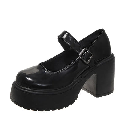 Peris Gems  black light 11 / 4.5 Leather Platform Lolita Mary Jane Shoes for Women SHEIN Amazon Temu