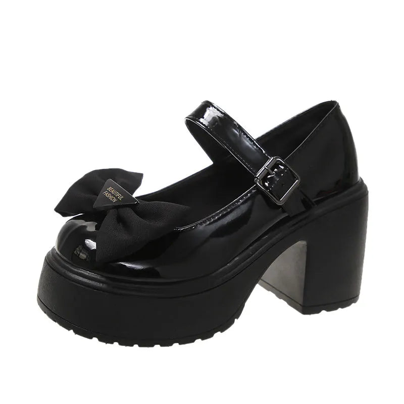 Peris Gems  black light bows 22 / 4.5 Leather Platform Lolita Mary Jane Shoes for Women SHEIN Amazon Temu