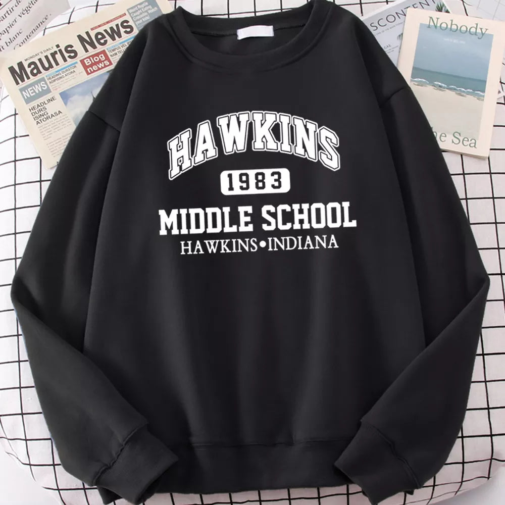 Peris Gems  Black / M / CHINA Hawkins Middle School 1983 Sweatshirts Unisex SHEIN Amazon Temu